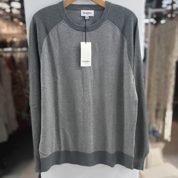 Goodfellow & Co Gray Crewneck Sweater Lightweight Knit - Picture 5 of 6
